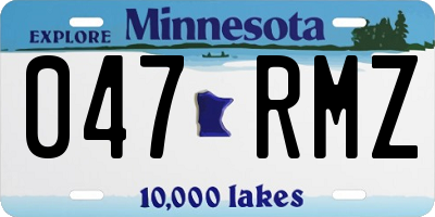 MN license plate 047RMZ