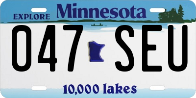 MN license plate 047SEU