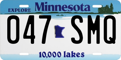 MN license plate 047SMQ