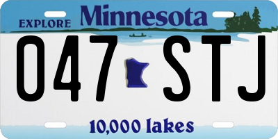 MN license plate 047STJ