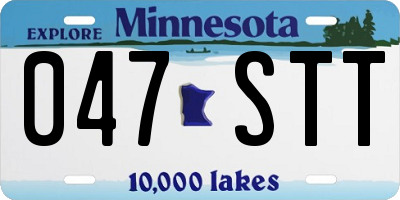 MN license plate 047STT