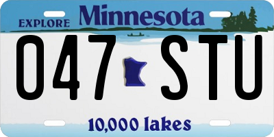 MN license plate 047STU