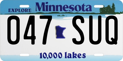 MN license plate 047SUQ