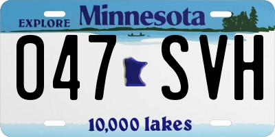 MN license plate 047SVH