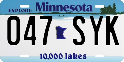 MN license plate 047SYK