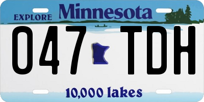 MN license plate 047TDH