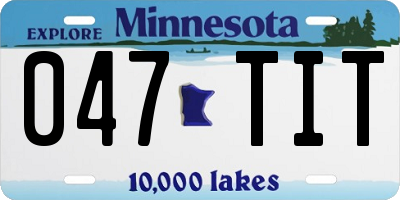 MN license plate 047TIT