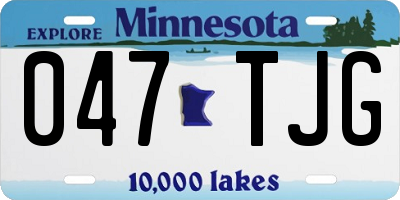 MN license plate 047TJG