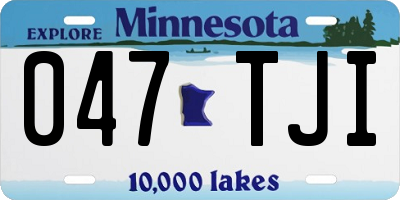 MN license plate 047TJI