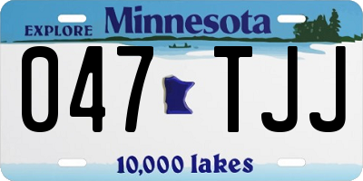 MN license plate 047TJJ