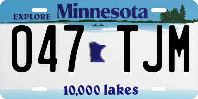 MN license plate 047TJM