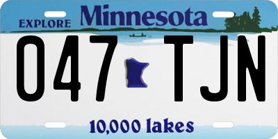 MN license plate 047TJN