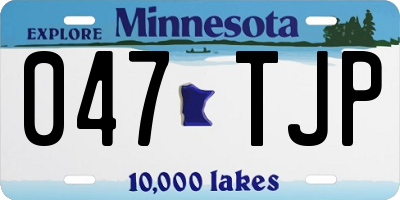 MN license plate 047TJP