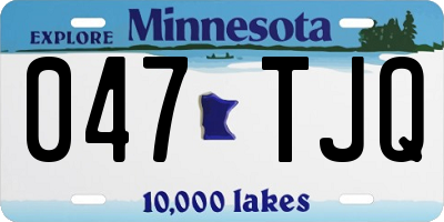 MN license plate 047TJQ