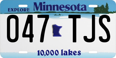MN license plate 047TJS