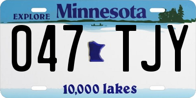 MN license plate 047TJY
