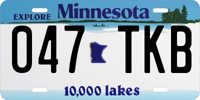 MN license plate 047TKB
