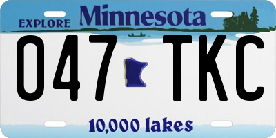 MN license plate 047TKC