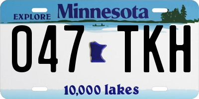 MN license plate 047TKH