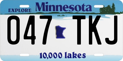MN license plate 047TKJ