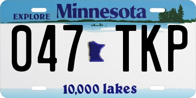 MN license plate 047TKP