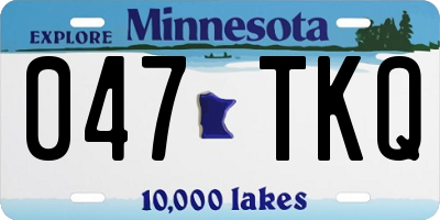MN license plate 047TKQ
