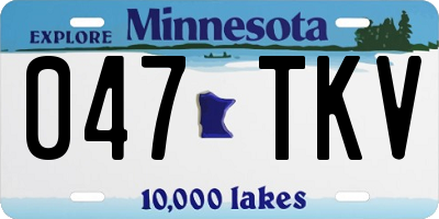 MN license plate 047TKV