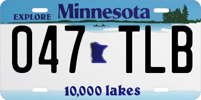 MN license plate 047TLB