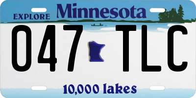 MN license plate 047TLC