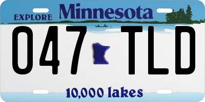 MN license plate 047TLD