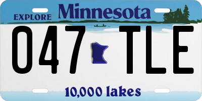 MN license plate 047TLE