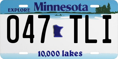 MN license plate 047TLI