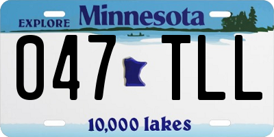 MN license plate 047TLL