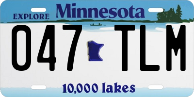 MN license plate 047TLM