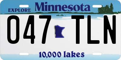 MN license plate 047TLN