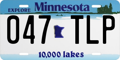 MN license plate 047TLP