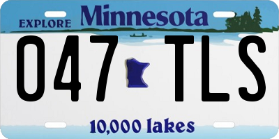 MN license plate 047TLS