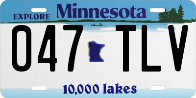 MN license plate 047TLV