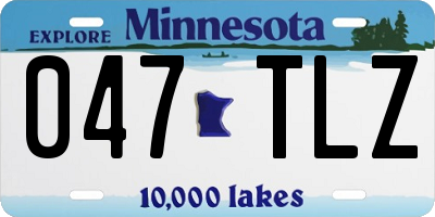 MN license plate 047TLZ