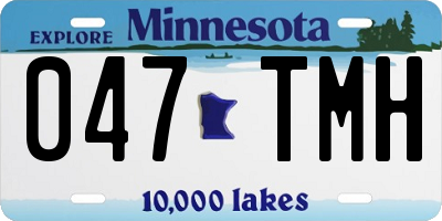 MN license plate 047TMH