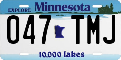 MN license plate 047TMJ