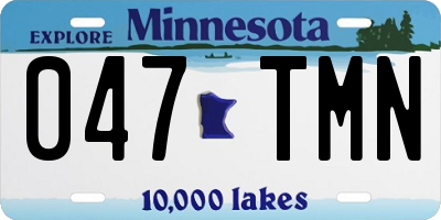 MN license plate 047TMN