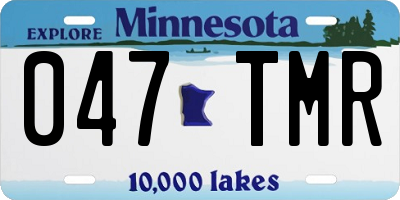 MN license plate 047TMR