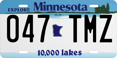MN license plate 047TMZ