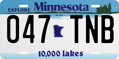 MN license plate 047TNB