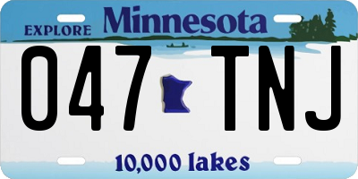 MN license plate 047TNJ