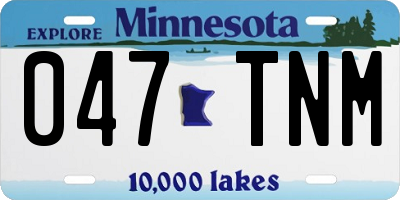 MN license plate 047TNM