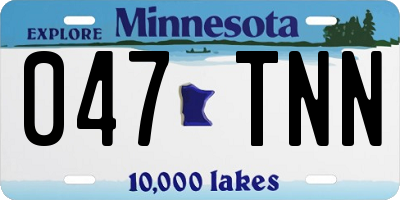 MN license plate 047TNN