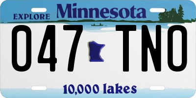 MN license plate 047TNO