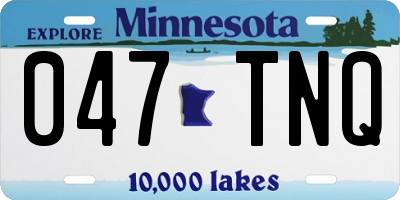 MN license plate 047TNQ